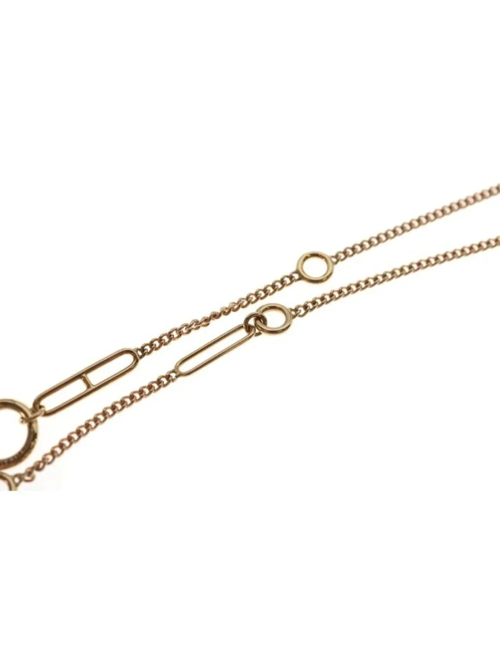 Hermes Chaine D'ancre Echappee 18k Pink Gold Necklace